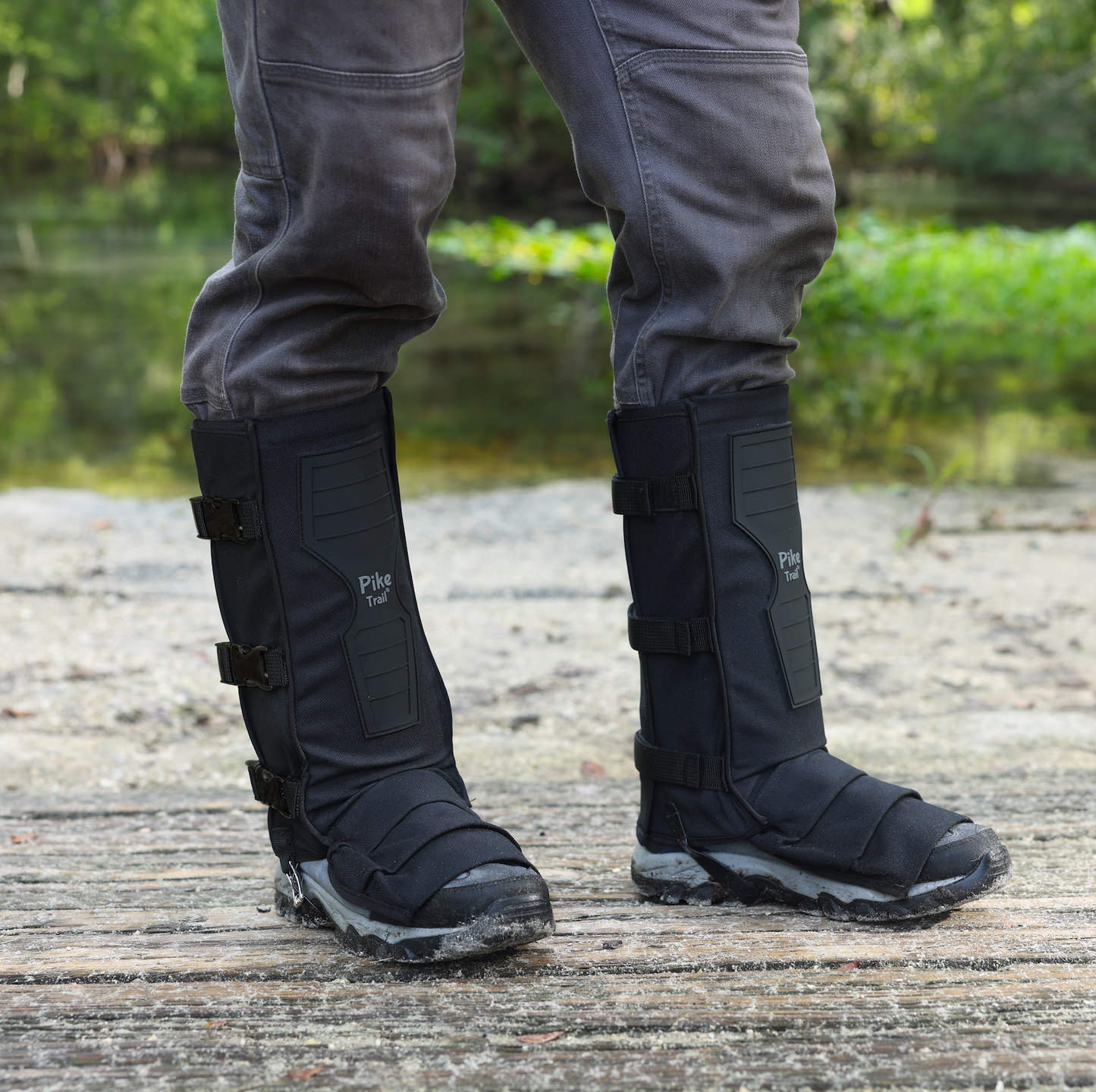Pike Trail Snake Gaiters | 360° Protection | Double-Wall Core | One Size | Black, Coyote Tan, Olive Drab