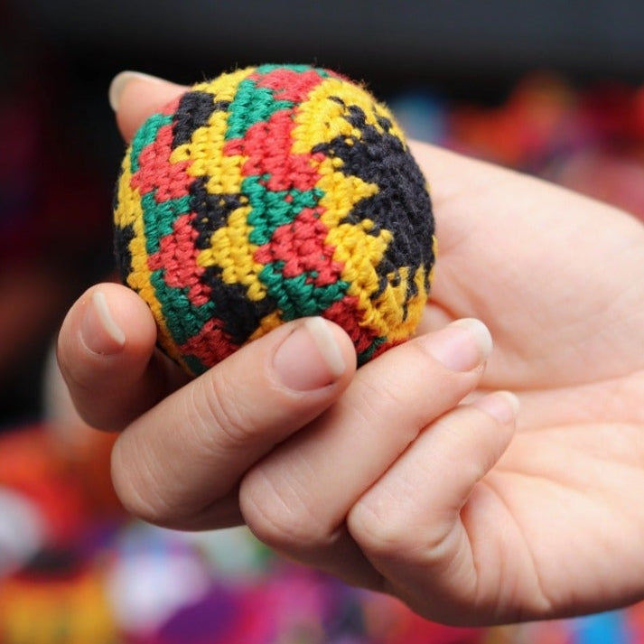 Handcrafted Crochet Hacky Sack Footbag by Runamuck Workshop - Niksstuff