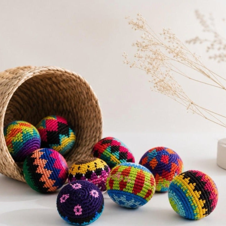Handcrafted Crochet Hacky Sack Footbag by Runamuck Workshop - Niksstuff