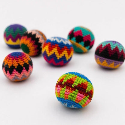 Handcrafted Crochet Hacky Sack Footbag by Runamuck Workshop - Niksstuff