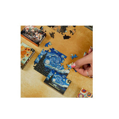 Mini Masterpieces 50-Piece Jigsaw Puzzle Set | 10 Famous Artworks | Van Gogh to Kandinsky - Niksstuff