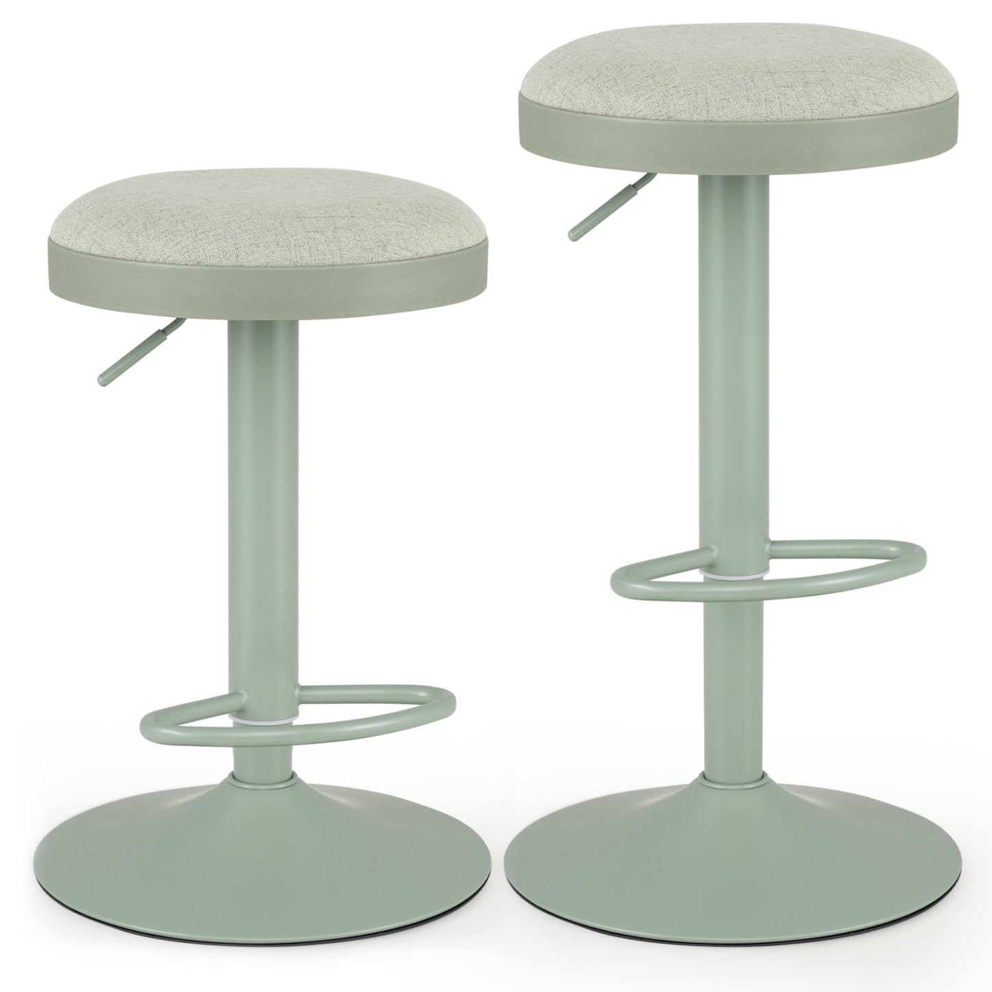 Adjustable Swivel Bar Stools | Set of 2 | 360° Swivel | 23.5–32" Height | 330 lb Each | 4 Colors