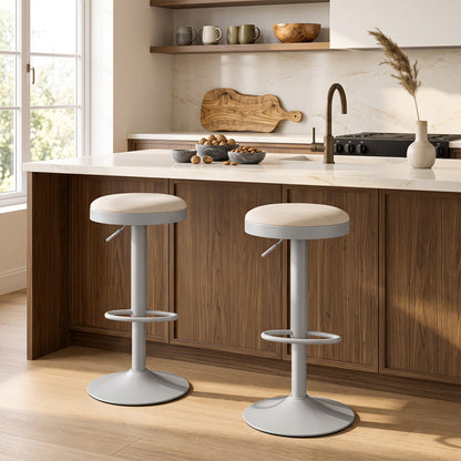 Adjustable Swivel Bar Stools | Set of 2 | 360° Swivel | 23.5–32" Height | 330 lb Each | 4 Colors