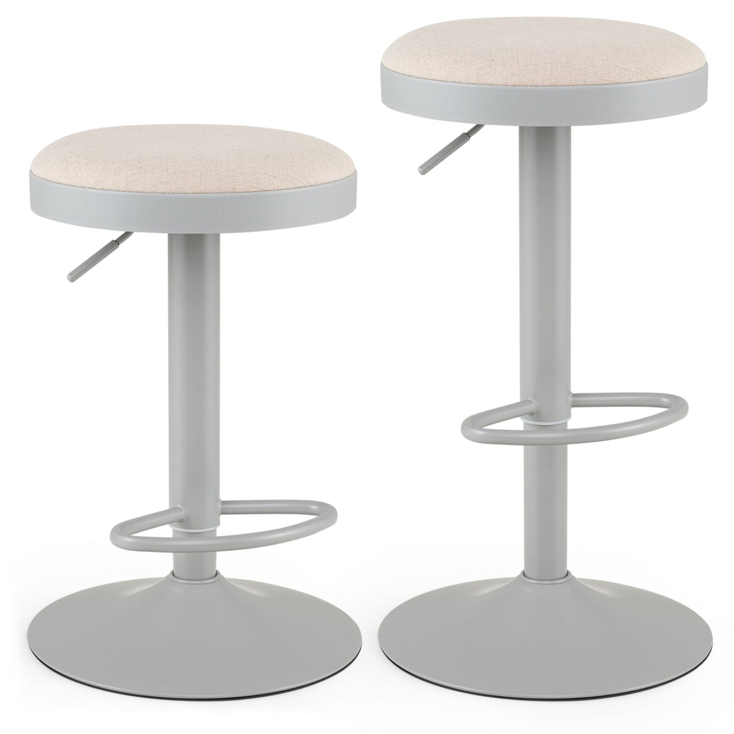 Adjustable Swivel Bar Stools | Set of 2 | 360° Swivel | 23.5–32" Height | 330 lb Each | 4 Colors