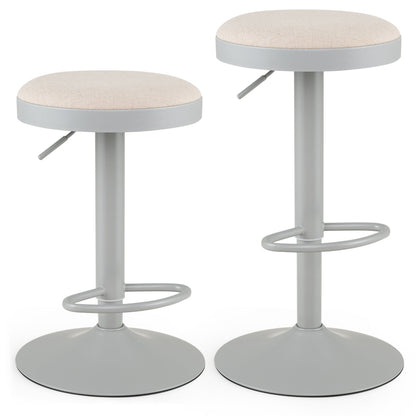 Adjustable Swivel Bar Stools | Set of 2 | 360° Swivel | 23.5–32" Height | 330 lb Each | 4 Colors