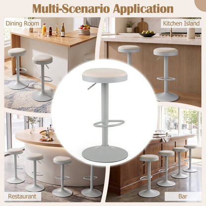 Adjustable Swivel Bar Stools | Set of 2 | 360° Swivel | 23.5–32" Height | 330 lb Each | 4 Colors