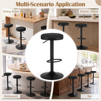 Adjustable Swivel Bar Stools | Set of 4 | 360° Swivel | 23.5–32" Height | 330 lb Each | 4 Colors