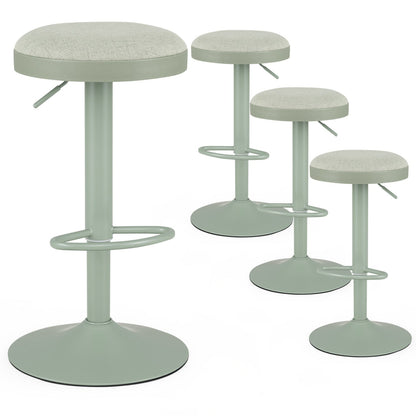 Adjustable Swivel Bar Stools | Set of 4 | 360° Swivel | 23.5–32" Height | 330 lb Each | 4 Colors