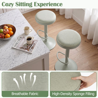 Adjustable Swivel Bar Stools | Set of 4 | 360° Swivel | 23.5–32" Height | 330 lb Each | 4 Colors