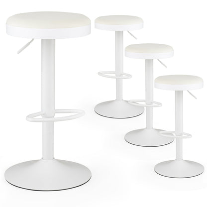 Adjustable Swivel Bar Stools | Set of 4 | 360° Swivel | 23.5–32" Height | 330 lb Each | 4 Colors
