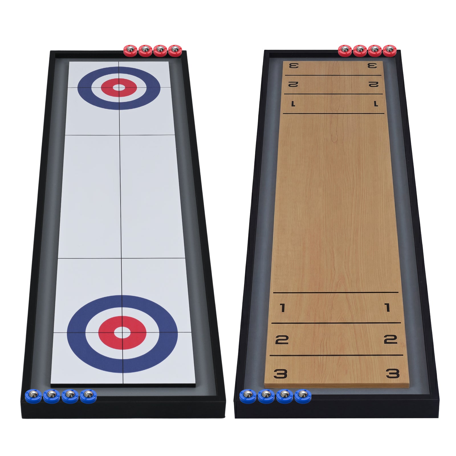 2-in-1 Shuffleboard & Curling Tabletop Game2-in-1 Shuffleboard & Curling Tabletop Board Game | Portable Family Game - Niksstuff