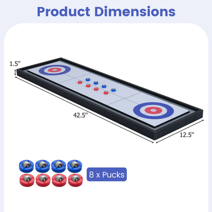 2-in-1 Shuffleboard & Curling Tabletop Game2-in-1 Shuffleboard & Curling Tabletop Board Game | Portable Family Game - Niksstuff