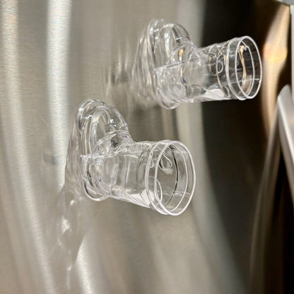Magnetic Ski Boot Shot Glasses - Set of 2 Plastic 2oz Glasses