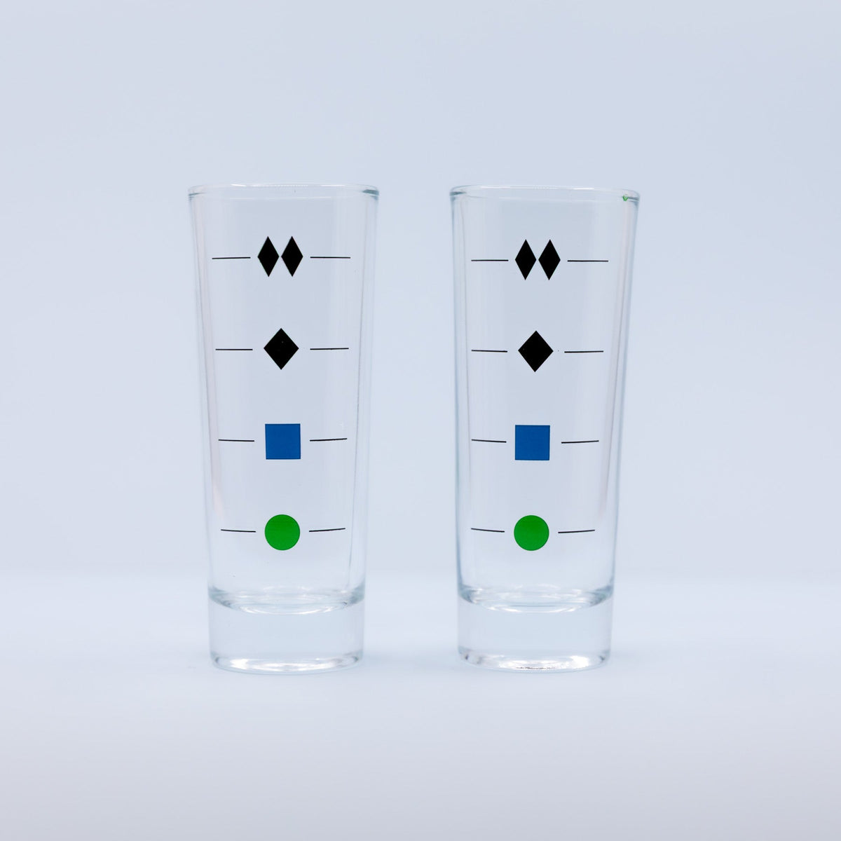 Trail Sign Shot Glasses - Set of 2 Après-Ski 2oz Glass