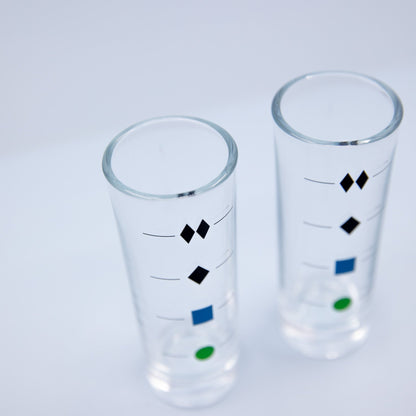 Trail Sign Shot Glasses - Set of 2 Après-Ski 2oz Glass