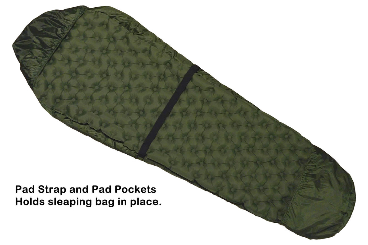 River Country Gear Self-Inflating Sleeping Pad Combo Set – Pad, 3-Season Sleeping Bag & Pillow