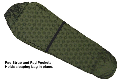 River Country Gear Sleeping Bag, Pad & Pillow Combo Set – 3-Season, Drawstring Hood, Dual Heat Barriers