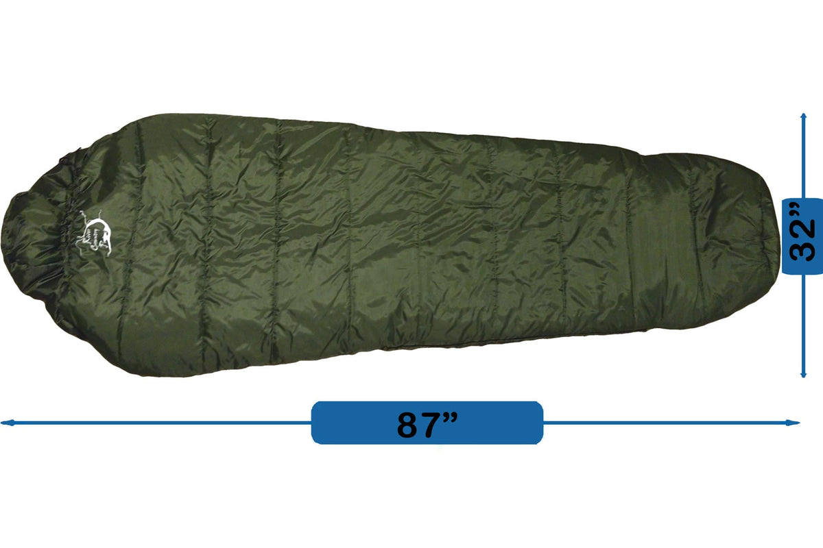 River Country Gear Sleeping Bag, Pad & Pillow Combo Set – R-4.5 Insulated Pad, 40°F Rated Bag