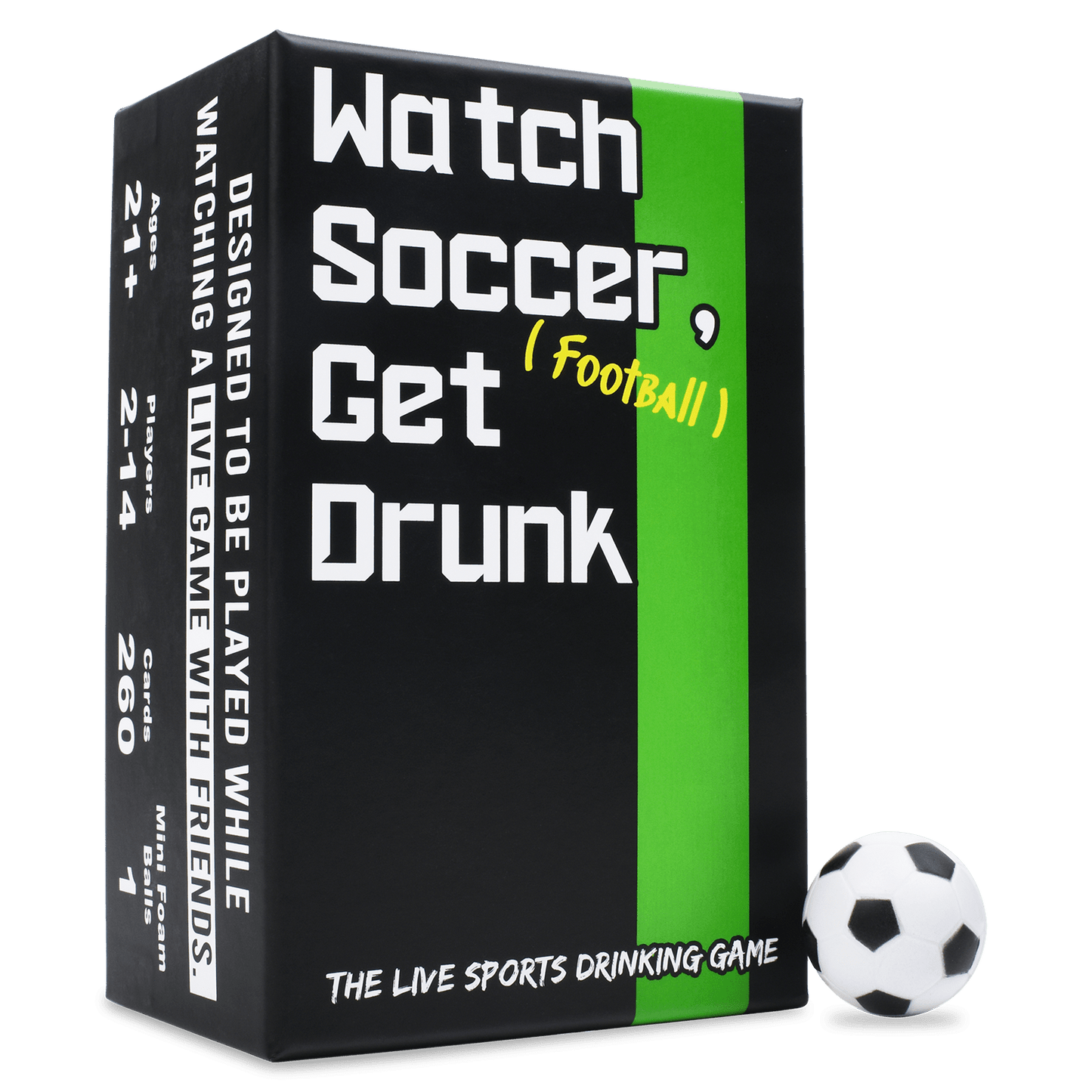 Watch Soccer, Get Drunk | The Live Soccer Drinking Game | 260 Cards | Falling Whale Games - Niksstuff