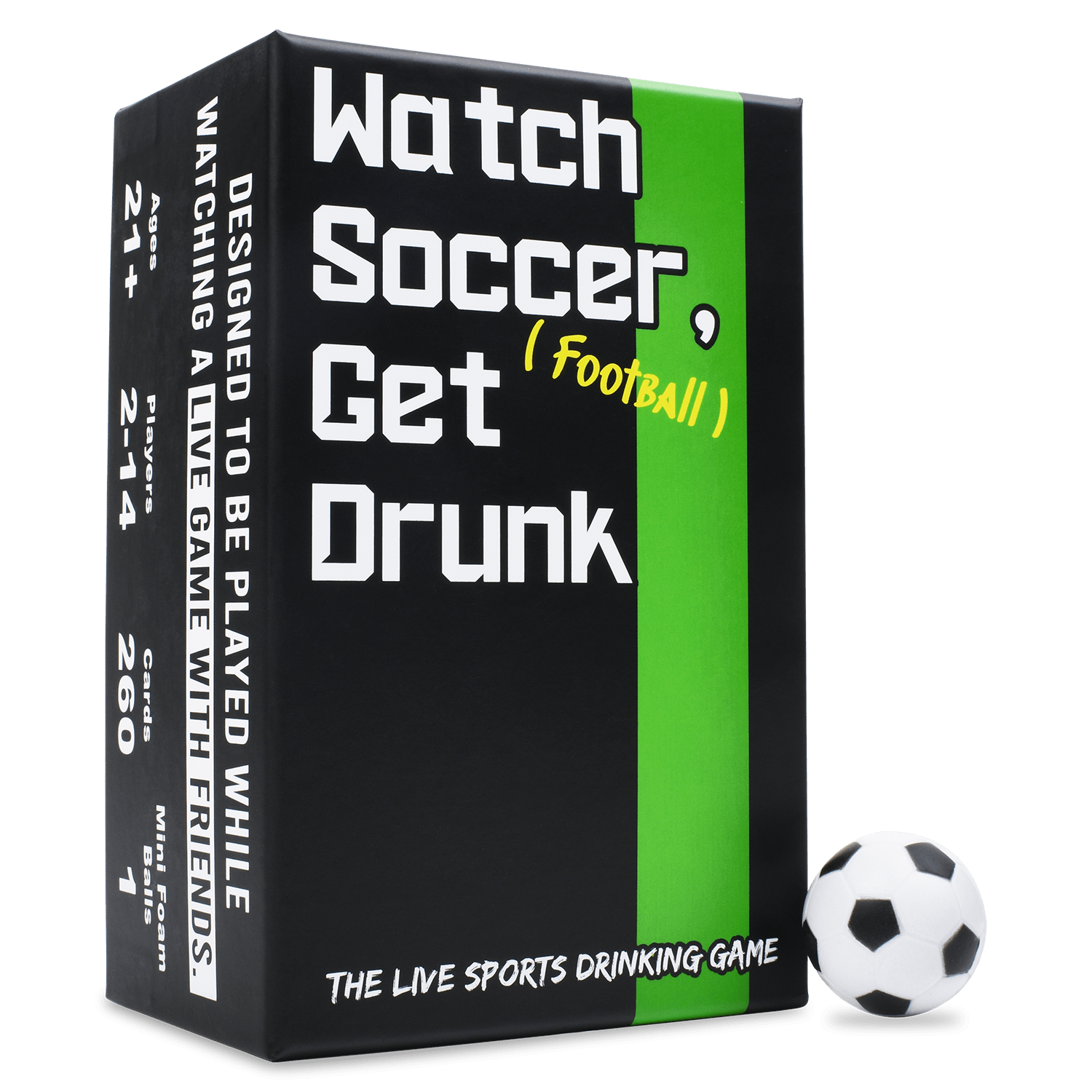 Watch Soccer, Get Drunk | The Live Soccer Drinking Game | 260 Cards | Falling Whale Games - Niksstuff