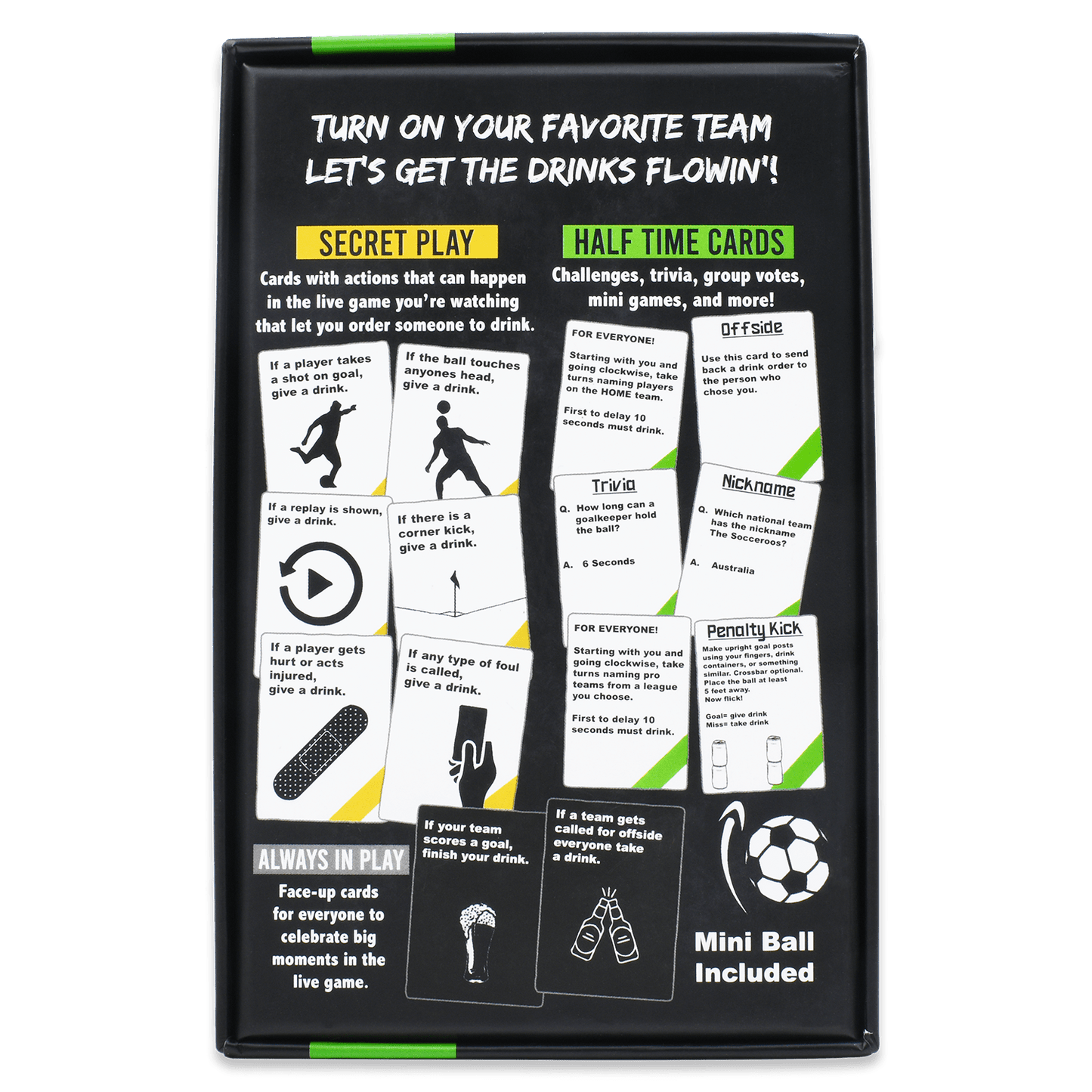 Watch Soccer, Get Drunk | The Live Soccer Drinking Game | 260 Cards | Falling Whale Games - Niksstuff