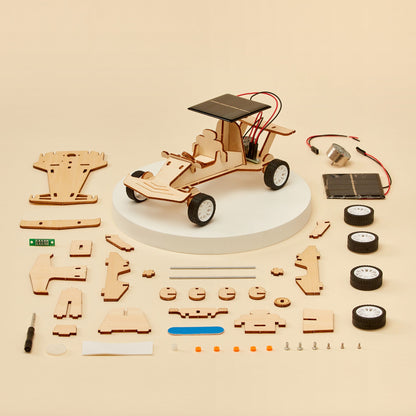 Solar Race Car DIY Kit | Renewable Energy STEM Toy for Kids Ages 8+ - Niksstuff