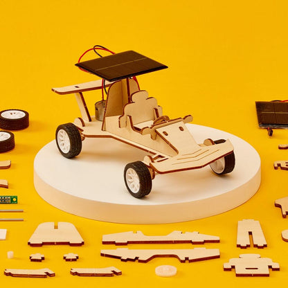 Solar Race Car DIY Kit | Renewable Energy STEM Toy for Kids Ages 8+ - Niksstuff