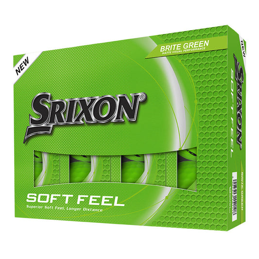 Srixon 2025 Soft Feel Brite Golf Balls | FastLayer Core | 338 Speed Dimple | Green, Red or Orange - Niksstuff