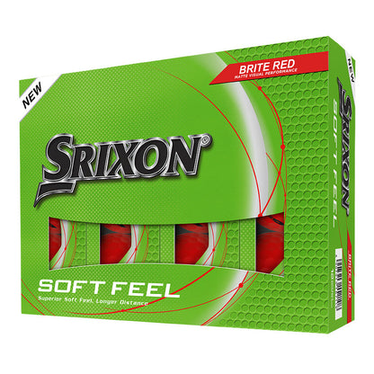 Srixon 2025 Soft Feel Brite Golf Balls | FastLayer Core | 338 Speed Dimple | Green, Red or Orange - Niksstuff