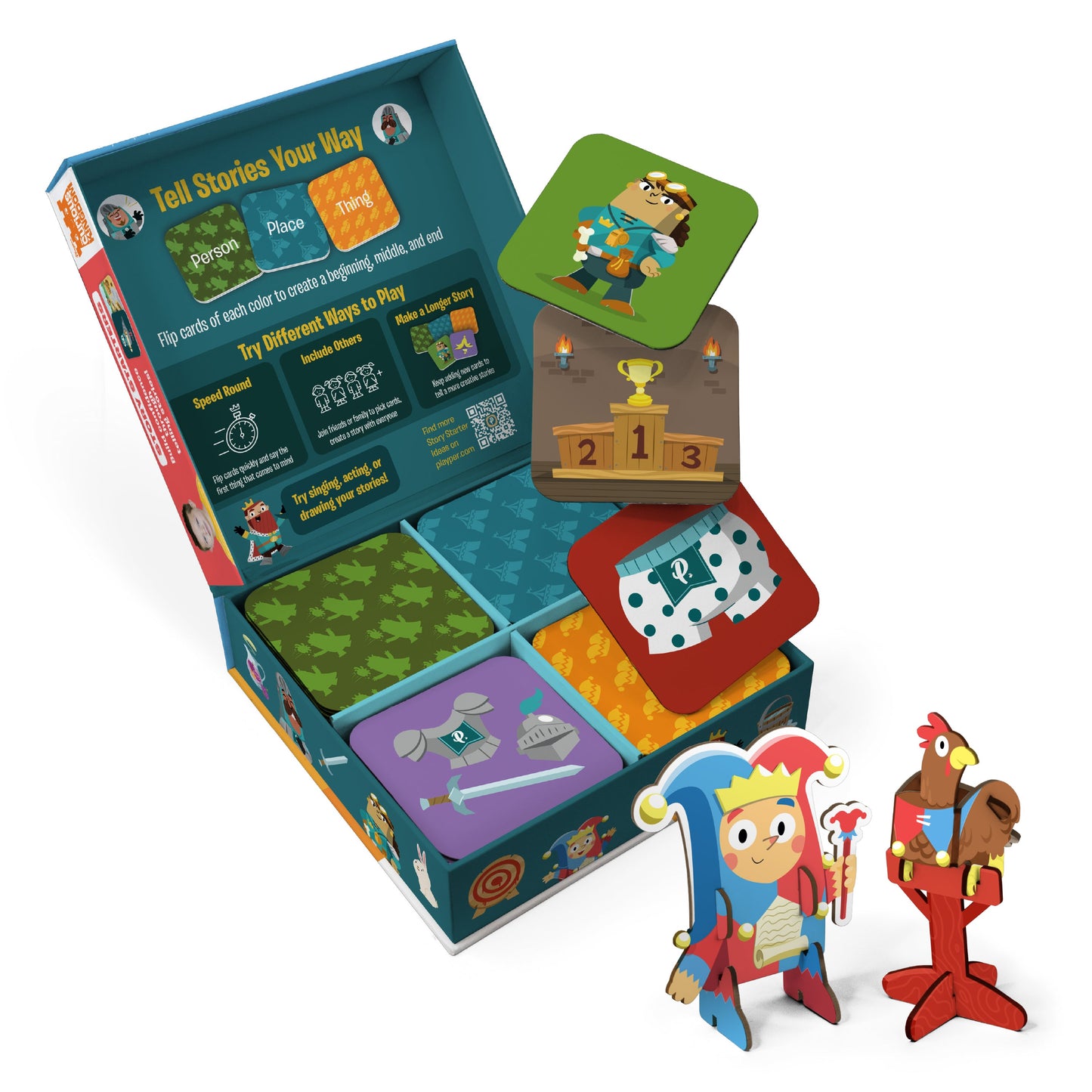 Story Starters: Jasper the Jester Edition | Create-a-Story Cards for Kids | Playper | 47 Cards | Ages 3+ - Niksstuff