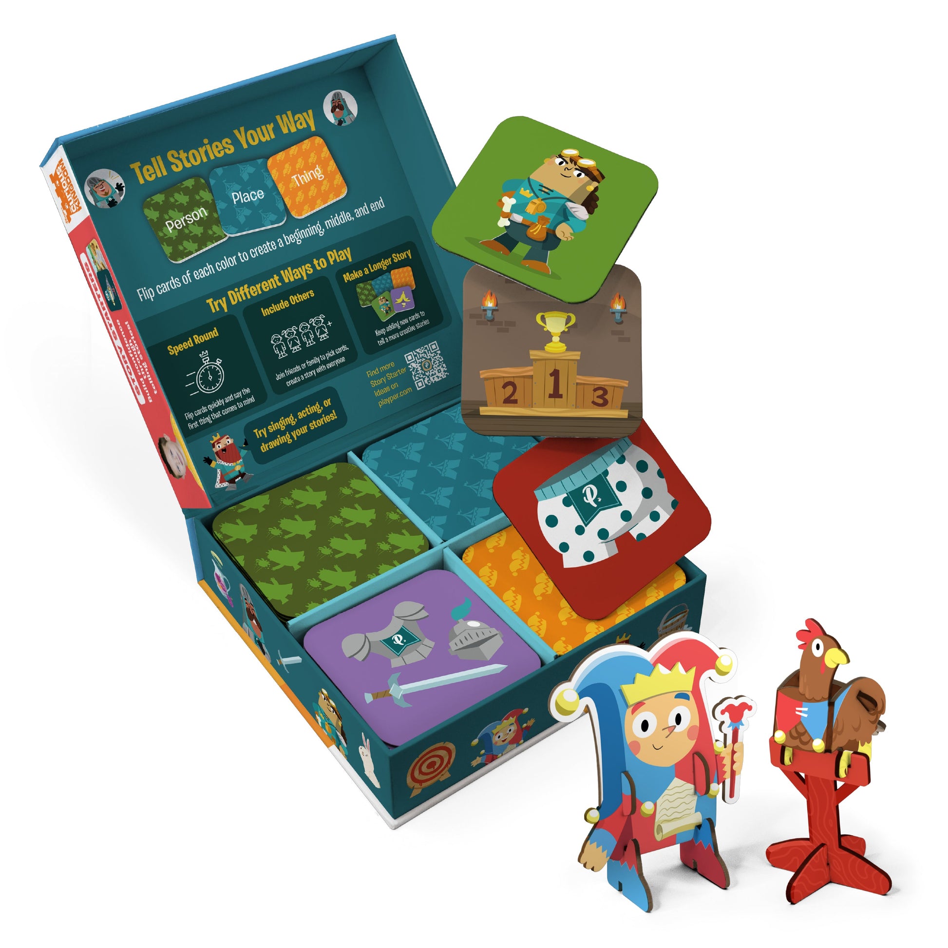 Story Starters: Jasper the Jester Edition | Create-a-Story Cards for Kids | Playper | 47 Cards | Ages 3+ - Niksstuff