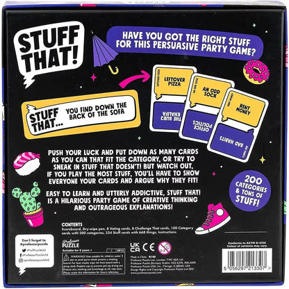 Stuff That! Persuasive Party Game | Professor Puzzle | Ages 8+ | 3–8 Players | 30 Min - Niksstuff