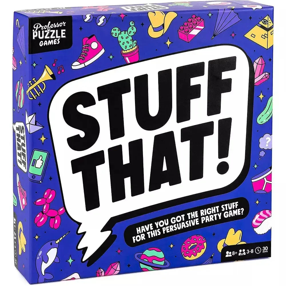 Stuff That! Persuasive Party Game | Professor Puzzle | Ages 8+ | 3–8 Players | 30 Min - Niksstuff