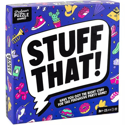 Stuff That! Persuasive Party Game | Professor Puzzle | Ages 8+ | 3–8 Players | 30 Min - Niksstuff