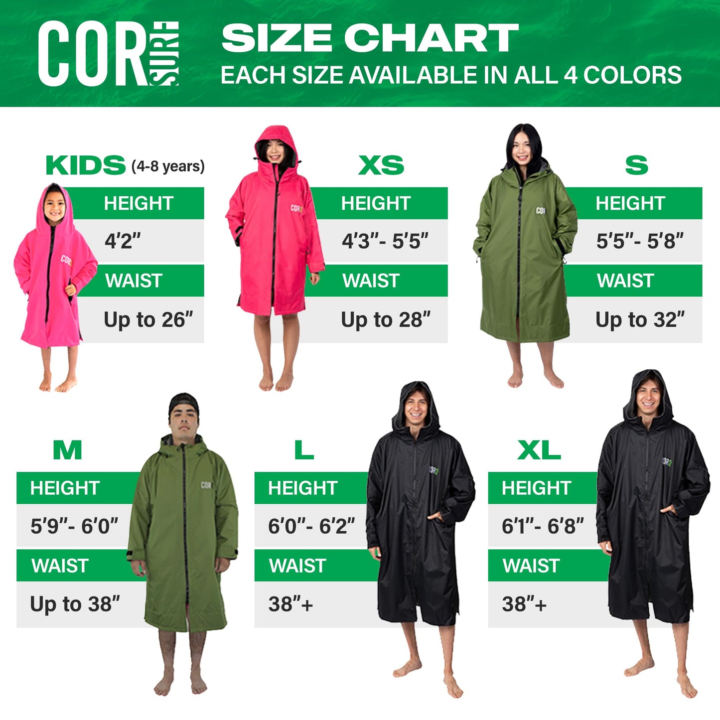 Waterproof Swim Parka Black | Terry Towel Lining | XS–XL | COR Surf - Niksstuff