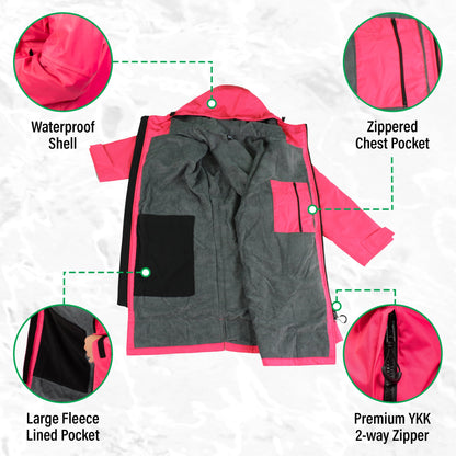 Waterproof Swim Parka Red | COR Surf | XS–Large | 5-Year Warranty - Niksstuff