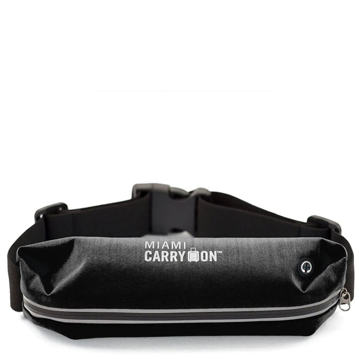 Miami CarryOn Reflective Running Belt Bag – Water-Resistant Lycra, Adjustable Fit