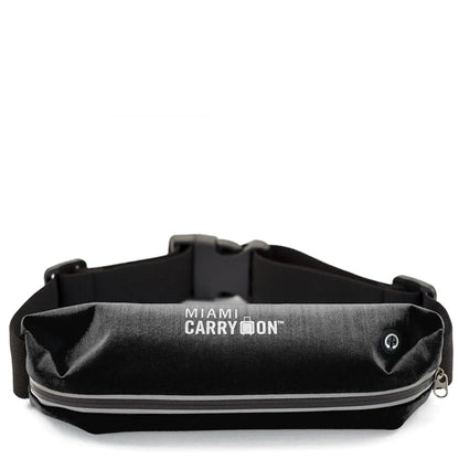 Miami CarryOn Reflective Running Belt Bag – Water-Resistant Lycra, Adjustable Fit