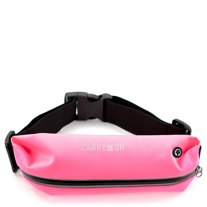 Miami CarryOn Reflective Running Belt Bag – Water-Resistant Lycra, Adjustable Fit