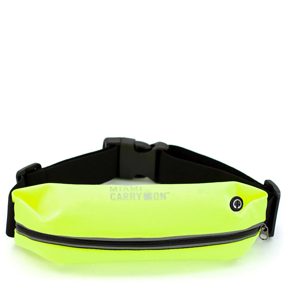 Miami CarryOn Reflective Running Belt Bag – Water-Resistant Lycra, Adjustable Fit