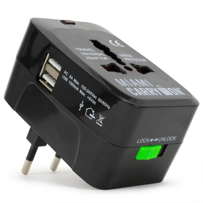 International Travel Adapter with USB Ports | 150+ Countries | Miami Carry On - Niksstuff