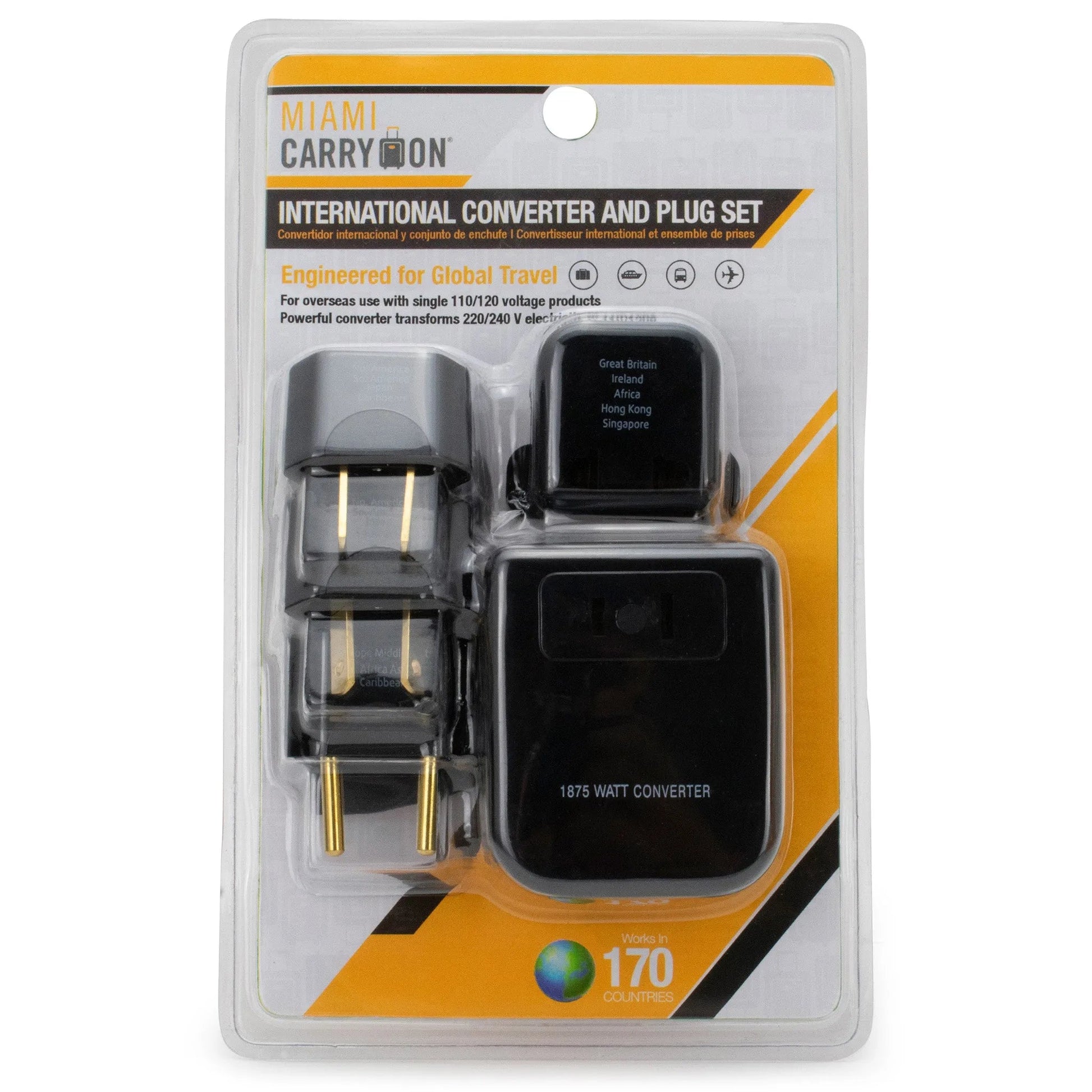 Step-Down Travel Voltage Converter & Adapter Kit | 170+ Countries - Niksstuff