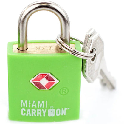 TSA Approved Keyed Padlock | 6 Colors | 1 or 2 Pack | Miami Carry On - Niksstuff