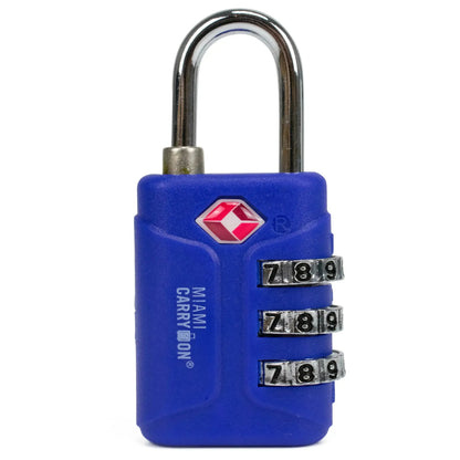 TSA Approved Combination Padlock | 7 Colors | Miami Carry On - Niksstuff