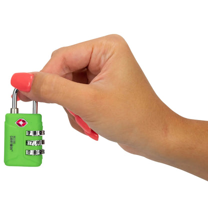 TSA Approved Combination Padlock | 7 Colors | Miami Carry On - Niksstuff