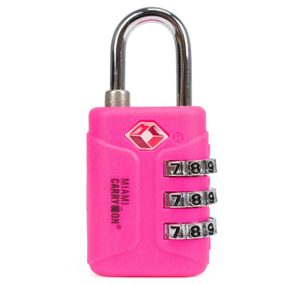 TSA Approved Combination Padlock | 7 Colors | Miami Carry On - Niksstuff