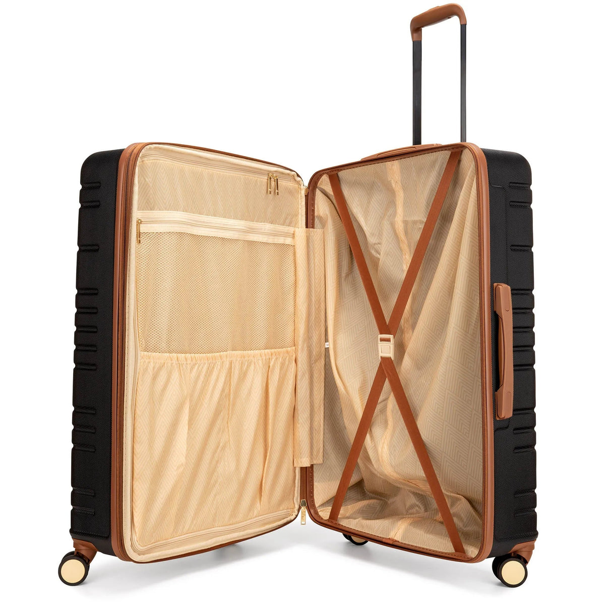 Miami CarryOn Brickell 3-Piece Expandable Luggage Set – ABS Shell, 360° Wheels