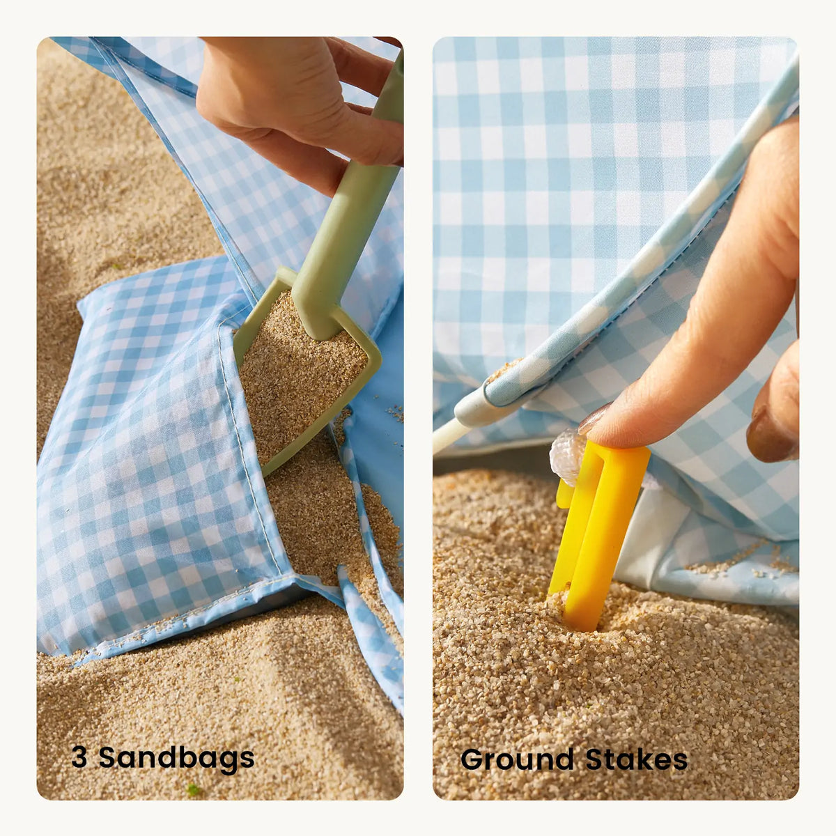 Tiny Land Kids Beach Tent Set with Sand Toys, UV Protection and Sandbag Anchors