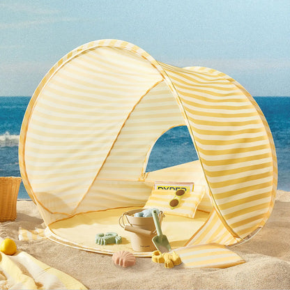Tiny Land Kids Beach Tent Set with Sand Toys, UV Protection and Sandbag Anchors