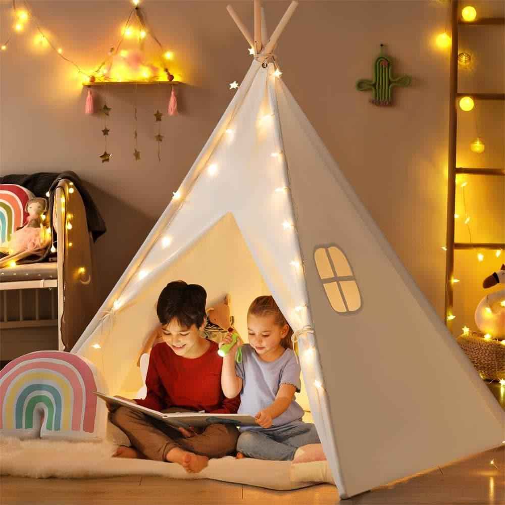 Tiny Land Kids Teepee Play Tent with Floor Mat